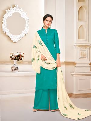 Green printed cotton salwar 1