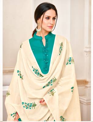 Green printed cotton salwar 2