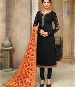 Black printed cotton salwar