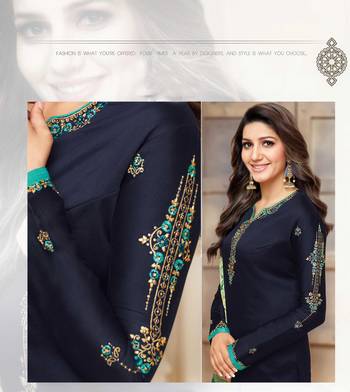 Blue printed cotton salwar 2