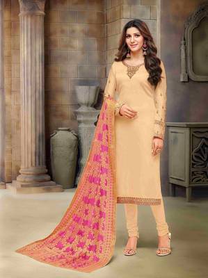 Cream printed cotton salwar 1