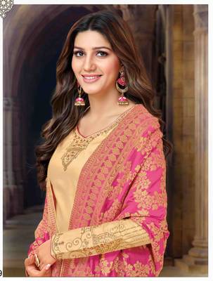 Cream printed cotton salwar 2