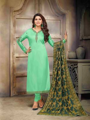 Light-green printed cotton salwar 1