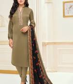 Green printed cotton salwar