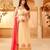 Cream printed georgette salwar