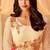 Cream printed georgette salwar
