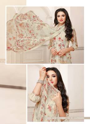 Off-white printed cotton salwar 2