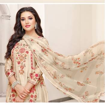 Beige printed cotton salwar 2