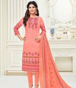 Brown printed cotton salwar