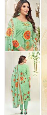 Green printed cotton salwar 2