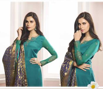 Green printed crepe salwar 2