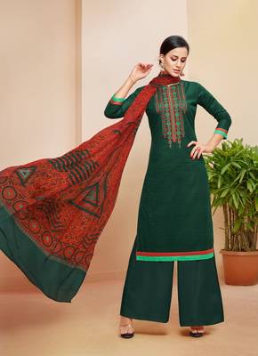 Green printed cotton salwar 1