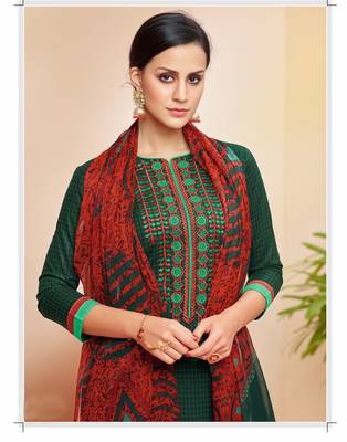 Green printed cotton salwar 2