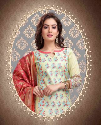 Green printed silk salwar 2