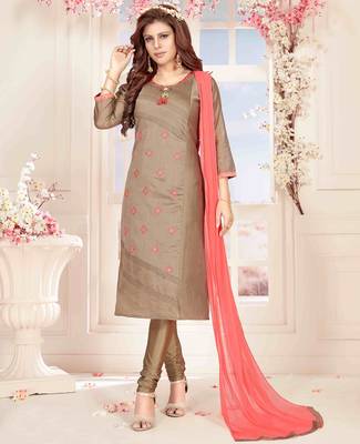 Brown printed chanderi salwar 1