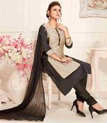 Multicolor printed silk salwar