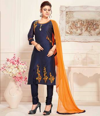 Blue printed chanderi salwar 1