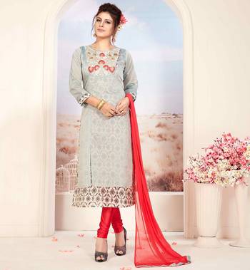 Grey printed cotton salwar 1