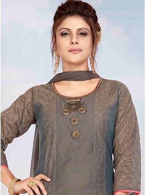 Grey printed chanderi salwar 2