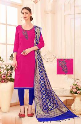Pink printed cotton salwar 1