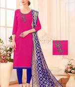 Pink printed cotton salwar