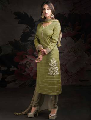 Green printed cotton salwar 1