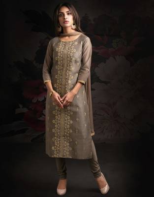 Grey printed chanderi salwar 1