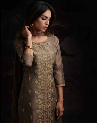 Grey printed chanderi salwar 2
