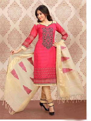 Red printed banarasi silk salwar 1