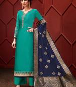 Green printed georgette salwar