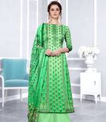 Light-green printed georgette salwar
