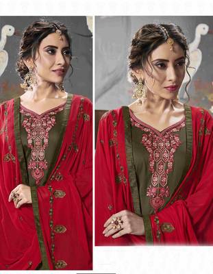 Brown printed cotton salwar 2