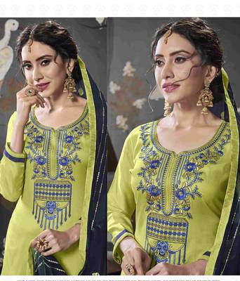 Green printed cotton salwar 2