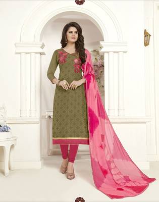 Mehendi printed cotton salwar 1
