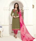 Mehendi printed cotton salwar