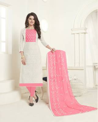 White printed cotton salwar 1