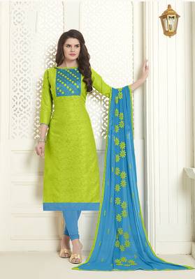 Green printed cotton salwar 1
