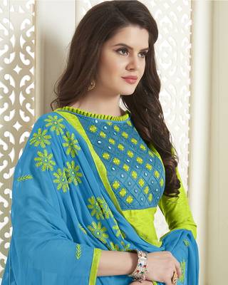 Green printed cotton salwar 2
