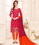 Pink printed banarasi silk salwar
