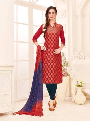 Maroon printed banarasi silk salwar 1