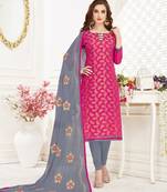 Pink printed banarasi silk salwar