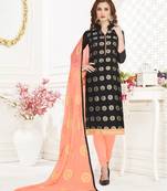 Black printed banarasi silk salwar