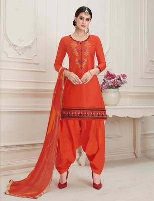 Light-red printed cotton salwar 1