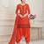 Light-red printed cotton salwar