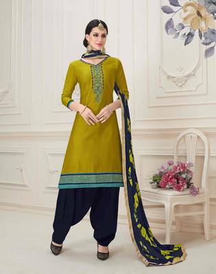 Green printed cotton salwar 1