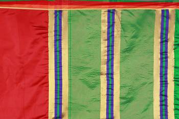 Kimisha Red Poly Silk Border Work Plain Saree With Contrast Color Blouse 4