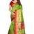 Kimisha Lgreen Poly Silk  Border Work Plain Saree With Contrast Color Blouse