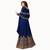 Blue Embroidered Georgette Semi Stitched Salwar With Dupatta