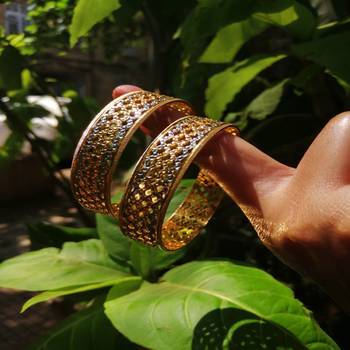 Gold Cubic Zirconia Bangles 5
