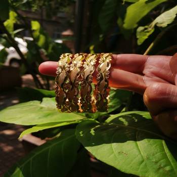 Gold Plated Bangles Set Of 4 1